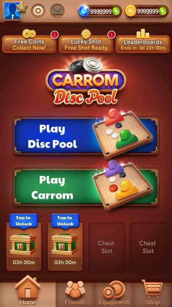 aim carrom unlimited coins